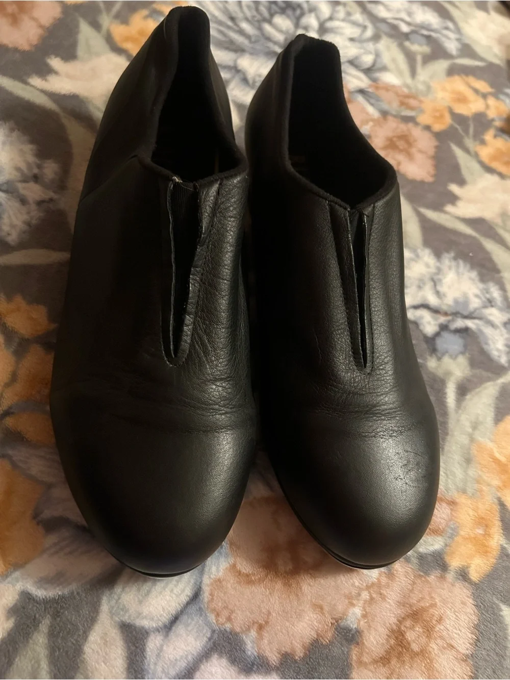 Bloch Tap Flex Slip-On Black Leather Tap Dance Shoes womens 10 M